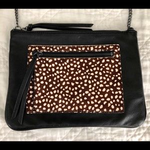 Banana Republic Leather Calf Hair Purse.